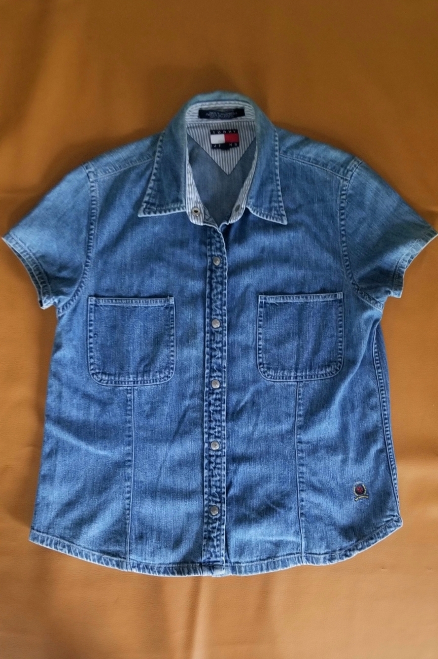 Tommy Hilfiger Short Sleeve Jean Shirt/Vest 100% Cotton